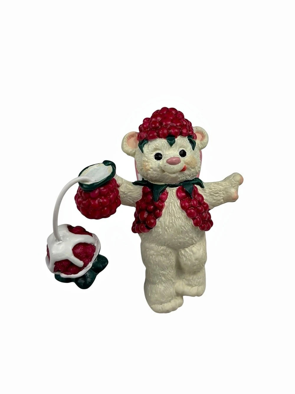 2001 Hallmark Keepsake Raspberry Fairy Berry Bear Ornament #3 Spring Teapot